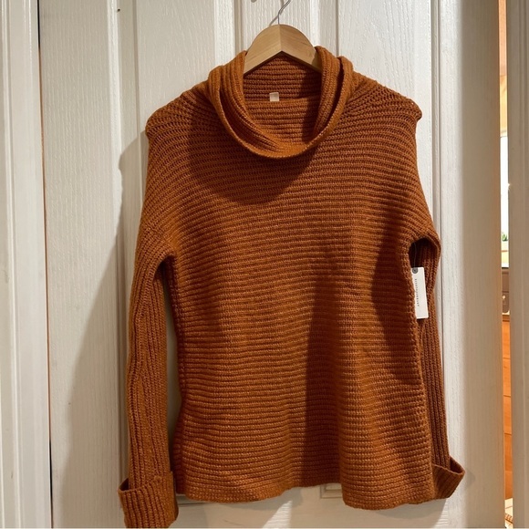 ANTHROPOLOGIE Pilcro Cowl Neck Sweater Cedar Rust Size XXS Winter Cozy Anthro - Picture 6 of 7